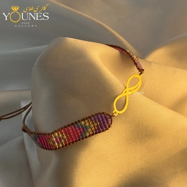 تصویر دوم دستبند میوکی بینهایت طلا